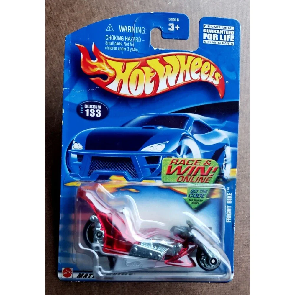 Hot Wheels FRIGHT BIKE WASTLANDERS Clear 162 & MAINLINE Series Clear RED 133 LOT